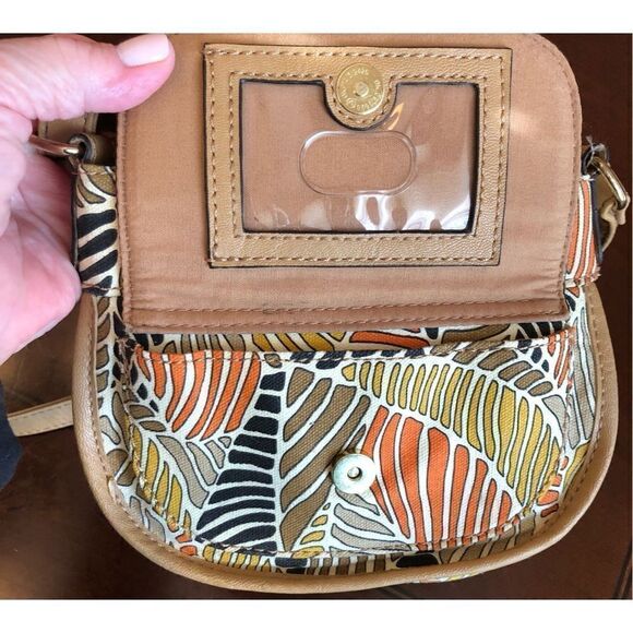 RELIC - Tropical-Patterned Canvas w/Faux Leather Trim Crossbody GREAT CONDITION! - Picture 5 of 16
